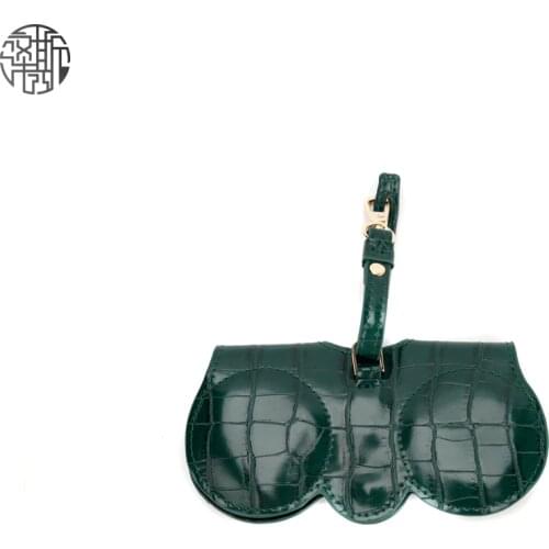 Zenos Womens Man Pu Leather Sunglasses Bag Crocodile Pattern Eye Glasses Cover Protector Glasses Case Accessories Eyewear Cover