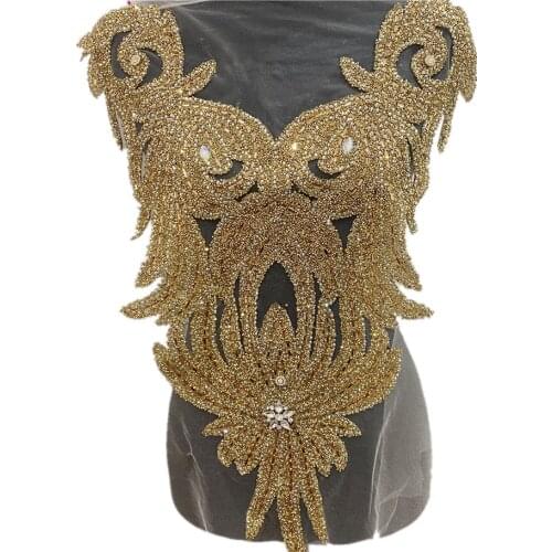 Gold Silver Motif Hot Fix Rhinestones Embellishment Iron on DIY Patches Sewing Supplies craft Nigeria craft