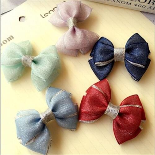 10pcs/lot Girl Kids Hair Clip Handmade Beautiful Transparent Snow Yarn Bow Hairpin Sweet Cute Hairpin Hair Accessories