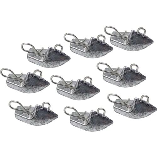10Pcs Ship Shape JIG Bullet Fishing Sinkers 3g-13.5g Weight Offset Bullet Set For Quality Fast Connect Fishing Accessories