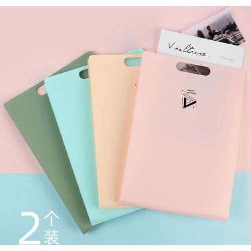2021 New 2pcs-6 Grids Handheld File Folder Organ Box Bag Multi-function Organizer Storage Holder Office Document A4 Paper Folder