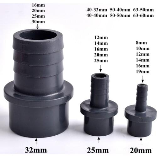 1Pcs O.D 20/25-8/10/12/14/16/19/20/25mm Pagoda Connector Garden Hose Adapter Irrigation Water Pipe Soft Hose Joint Accessories