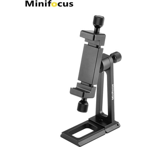 Smartphone Tripod Mount Adapter Universal Handheld Stand Phone Holder 360 Rotation Foldable Mobile Clamp Arca-Type QR Plate