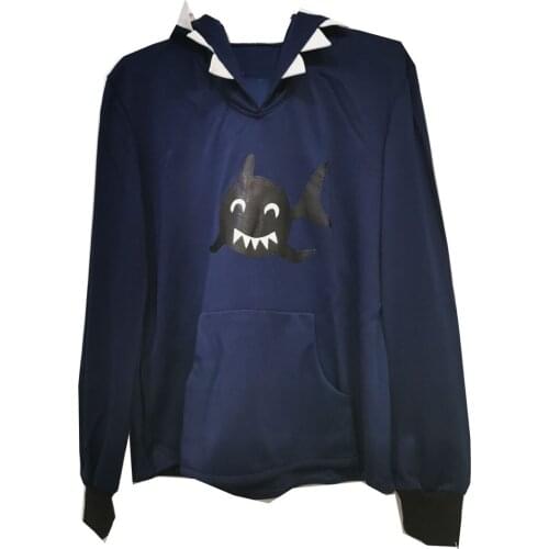 2021 Anime Free! Iwatobi Swim Club Rin Matsuoka Shark Hoodie Sweatshirt Hooded Jacket Coat Cosplay Costume Only Overcoat