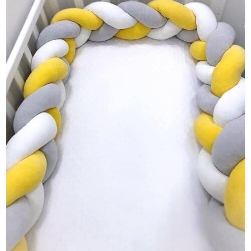 3M Baby Bumper Bed Braid Knot Pillow Cushion Bumper For Infant Cuna Bebe Lit Room Bumper Crib Cot Protector Decor