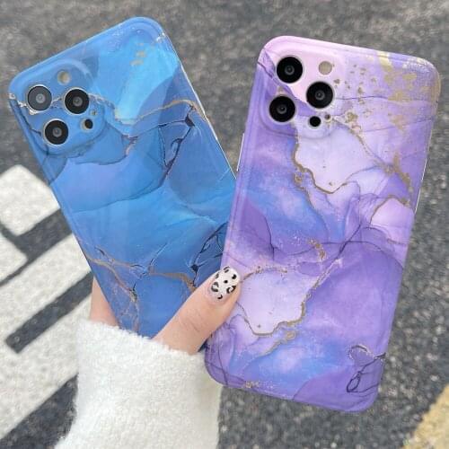 For iPhone 11 12 Pro XS Max XR X Mini 7 8 Plus Case,Marble Slim Shockproof Flexible Bumper TPU Soft Case Rubber Silicone Cover