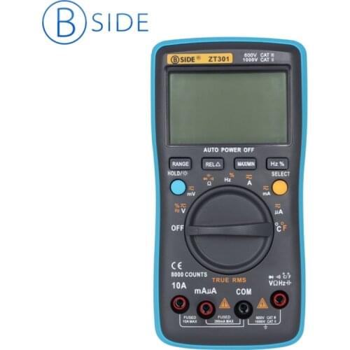 BSIDE ZT301 8000 Counts True RMS Digital LCD Multimeter Electric Handheld Tectep Auto Range Multimetro AC/DC Current Esr Tester