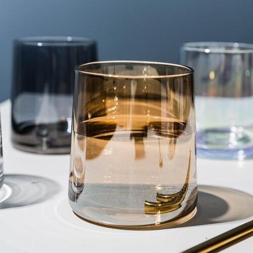 Colorful Whiskey Glass Drinking Glasses for Water Juice Wine Beverages Dessert Milk Cup Mouthwash Cup Glass Drinkware