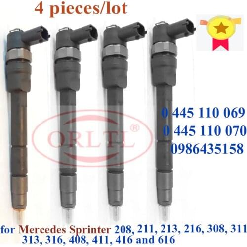 ORLTL 0445110070 Common Rail Injector Nozzle 0445110069 0 445 110 069 0986435158 for Mercedes Sprinter 208, 211, 213, 216, 308