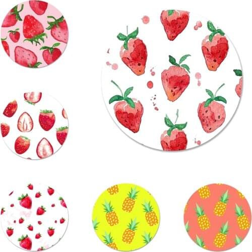 Fruits Pineapples Strawberry Badge Brooch Pin Accessories For Clothes Backpack Decoration gift 58mm