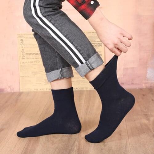 Diabetic Ankle Health Circulatory Cotton Socks Loose Fit Top for Men One Size FS99