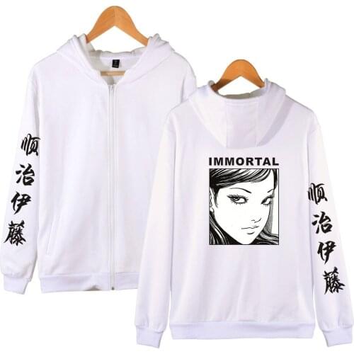Junji Ito Zipper Hoodies Women/Men Long Sleeve Hooded Sweatshirts 2021 New Arrival Hot Sale Clothes Plus Size 4XL
