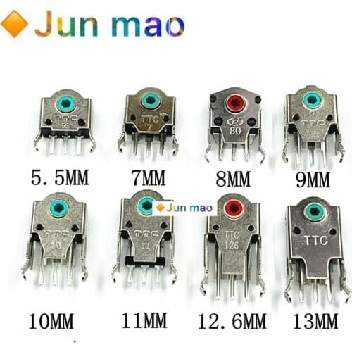 TT/C 5.5/7/8/9/10/11/12.6/13MM mouse wheel encoder Red core green core decoder 5 million life expectancy