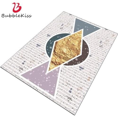 Bubble Kiss Bedroom Decoration Kids Room Carpet Pink Carpet Modern Design Geometric Pattern Living Room Carpet Anti-Slip Home Ru