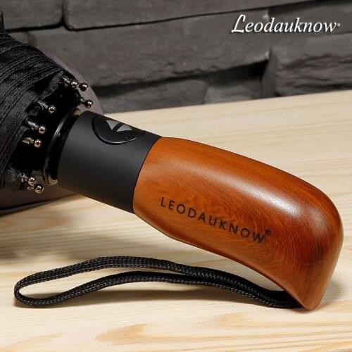 10K Windproof Rain Umbrella Automatic Wooden Handle 115cm Large Umbrellas Business Men Gifts Big Golf Black Umbrella Paraguas
