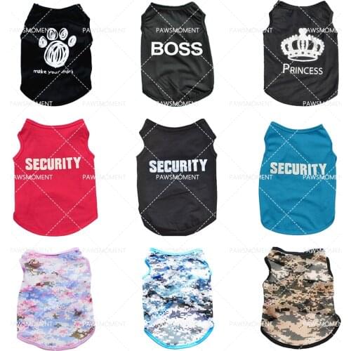 Summer Print Pet Dog Clothes for Small Dogs Clothing Vest for Cat Chihuahua Yorkies Cooling Camouflage Tshirt Dog Accessories