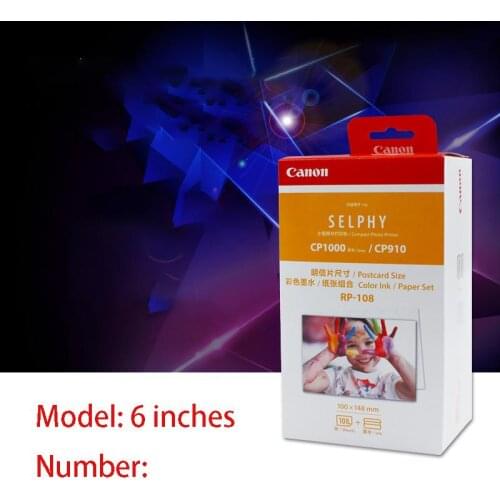 2021 Hot Products Rp-108 Photo Papers 100*148mm Plus Ink Cartridge For Selphy Cp1200,cp910,cp1300 Photo Printer
