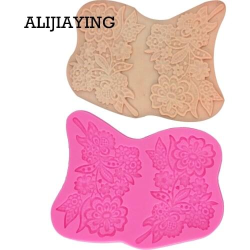 M0954 Sugarcraft flower lace mat silicone molds for 3D crafts fondant Wedding cake decorating dessert decorators moulds