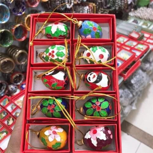 New Wholesale 10PCS China Beijing Christmas Ornament decoration multicolor balls Jewelry