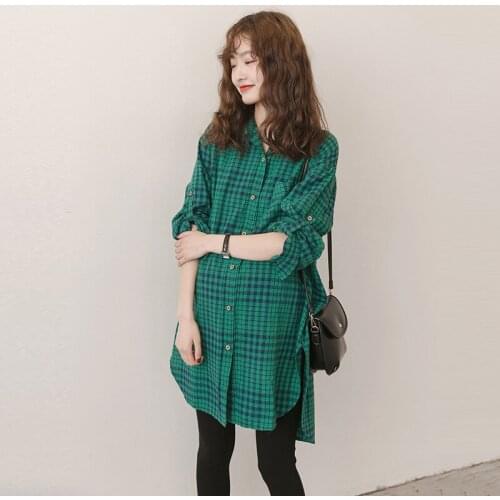 Maternity Clothing Long Sleeve Blouse Elegant SpringAutumn Pregnant women Plaid Long Shirt Single-Breasted Pregnancy Ladies Tops