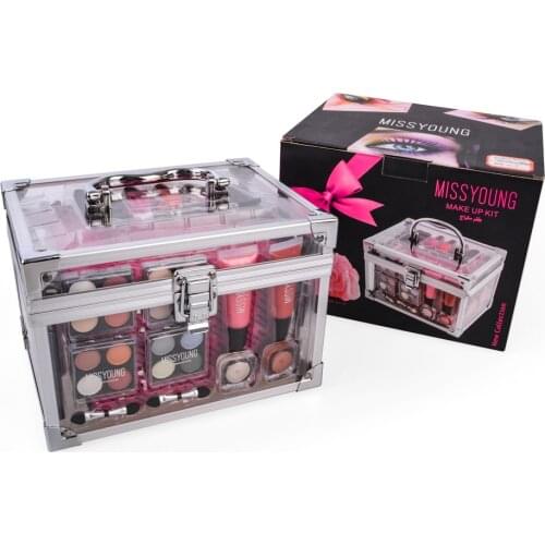 Professional Makeup Kit Makeup Set Matte Shimmer Eyeshadow Palette Acrylic Box Pressed Powder Blush Lipstick Nail Polish Set