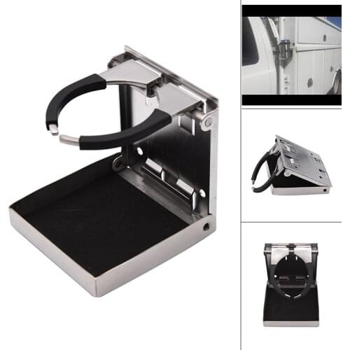 Adjustable Folding Cup Drink Holder For Boat Truck RV Stainless Steel Cup Drink Holder for Boat Yacht Car Marine Cup Holder 1pcs