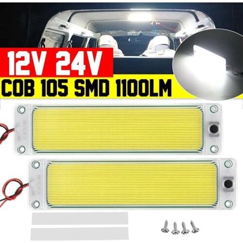 24V LED DRL COB Car Daytime Running Lights Reading Light LED Strip Light Fog Lamp 8000K RV Caravans Bus Truck