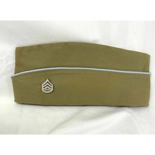 Tomwang2012. Ww2 Us Army Infantry Uniform Garrison Cap hat usmc Staff Sergeant Rank Silver