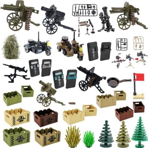 Military Machine Gun Model Toys Educational Building Blocks Cultivate Interest Birthday Present Accessories Compatible Military