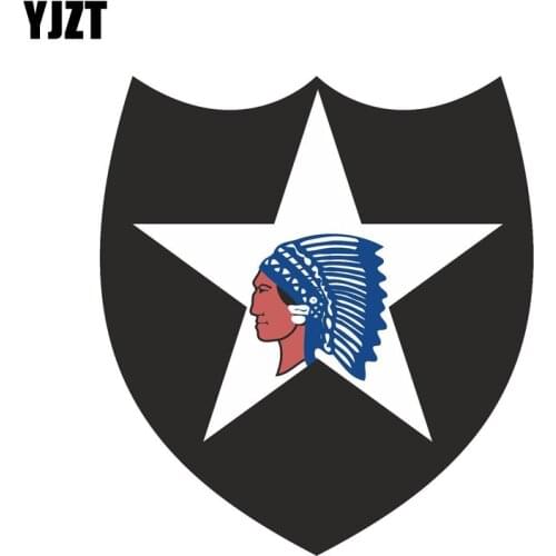 YJZT 12.5CM*11.2CM Accessories USA 2ND INFANTRY DIVISION ARMY Car Bike Car Sticker 6-1949
