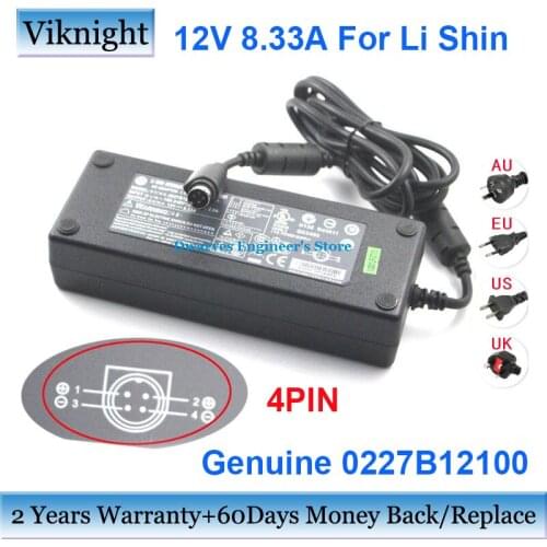 Genuine 0227B12100 12V 8.33A Li Shin Power Supply Charger EA11001E 0415B20180 For nas qnap TS-419P II NAS delta EA11003E adapter