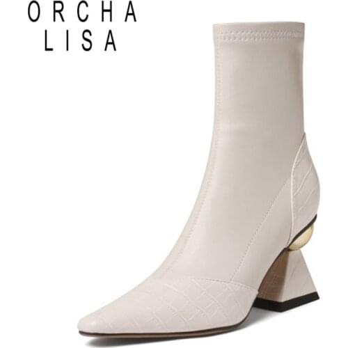 2021 Ankle Boots Fashion Autumn Winter High Heels Shoes Woman Classic Design Wedding Runway Chelsea Boots