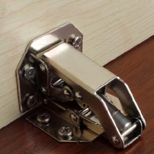 1 Pc 90 Degree 3" Cabinet Hinges No-Drilling Bridge Shaped Spring Door Hinge For Cupboard Furniture With Screws
