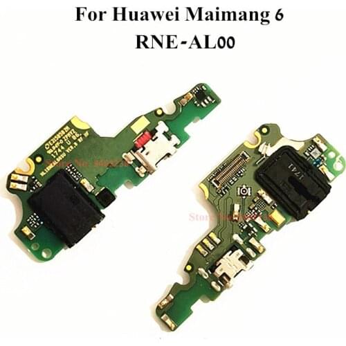 100% Original USB Charging Port Dock Flex Cable For Huawei Maimang 6 RNE-AL00 Charger Plug With Earphone Jack Microphone Board