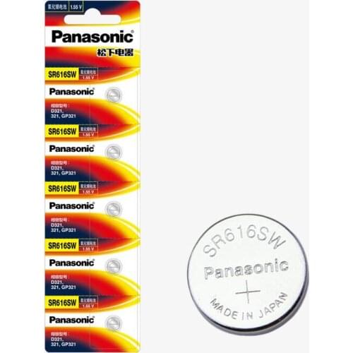 100pcs/lot Panasonic 1.55V SR616SW 321 Silver Oxide Watch Battery D321 GP321 6.8*6MM Button Coin Cell Batteries Made in Japan
