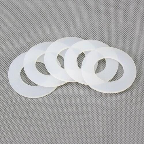 35pcs M6*19mm*1.5mm silicone gasket washer mat soft silica gel cushion pad ring hole gaskets sealing washers