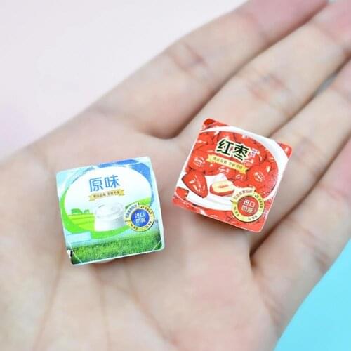 5Pcs Miniature Simulation Milk Toy Dollhouse Play Food Milk Models Accessories