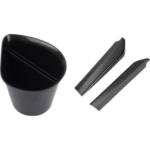 Car Water Cup Box Storage Box with Car Front Door Window Inner Triple-Cornered a Colum Cover Trim