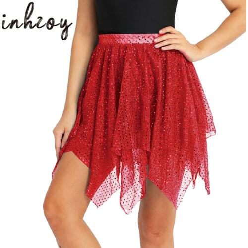 Ballet Dance Skirt Adult Children Chiffon Shinny Practice Leotard Dance Dress Women Ballet Dancing Dress