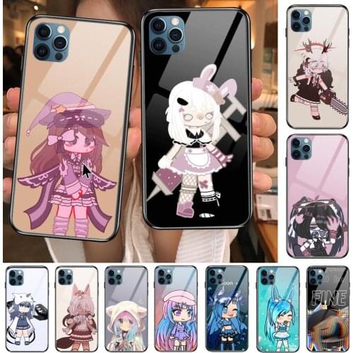 Social game Gacha Life case Anime Style Phone Case cover For iphone 12 pro max 11 8 7 6 s XR PLUS X XS SE 2020 mini black cel