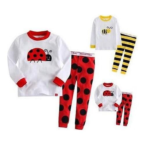 A%A-41winter&autumn toddler girl underwear pajamas set 100% cotton boys pyjamas long sleeve pijamas suit kids pyjama enfant