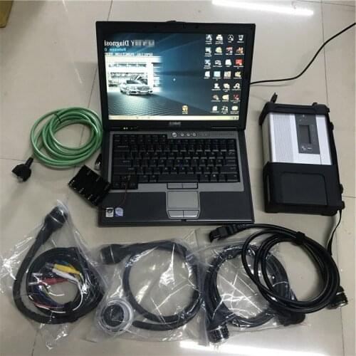 2020.12 MB Star C5 Diagnostic Tool sd connect multiplexer with wifi function cables Full set newest software in D630 used laptop