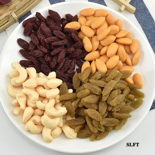 Home Kitchen store shop decoration faux artificial fake fruit Simulation raisin apricot kernel cashew nut dry dried fruits nuts