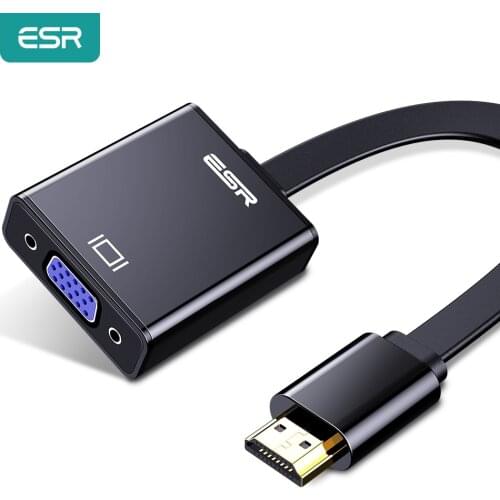 ESR VGA to HDMI-compatible Adapter for Audio Splitter to VGA Cable Digital HD 1080p For PC Laptop Tablet Cables Converter