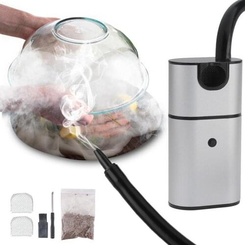 Smoke Infuser Food Cold Smoke Generator Molecular Cuisine Smoking Tool Meat Burn Cooking Smoker Meat Burn Smokehouse for BBQ