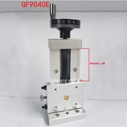 GF9040E Precision Vertical Slide Table Screw Carriage Z Axis Linear Dovetail One-Dimensional Sliding Table Wide 90 Stroke 40MM