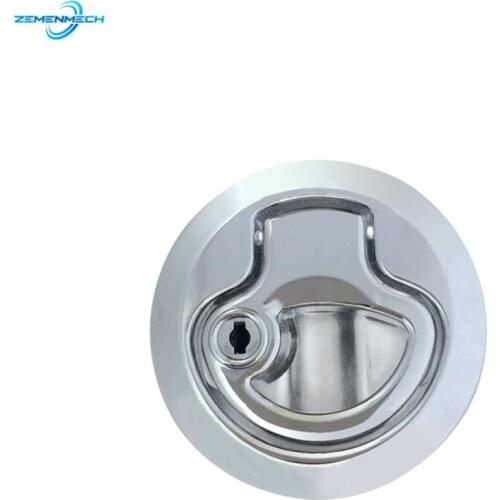 Zemenmech Zinc Alloy Chrome Finished Flush Latch Flush Pull Latches Slam Lift Handle Deck Boat Accessories Marine Hardware Kayak