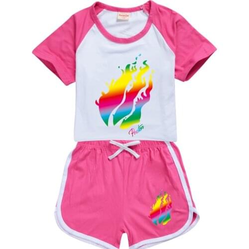 Boys Clothing set Cartoon PRESTONPLAYZ Kids Summer Clothes Set girl casual sport outfit children Clothes Anime 2-16Y Suit