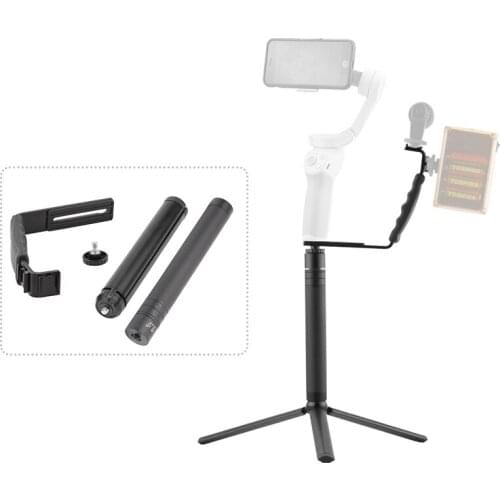 L Shaped Handle Bracket Holder Mount for DJI OM 4 Osmo Mobile 2 3 Tripod Extension Rod Handheld Gimbal Stabilizer Accessories