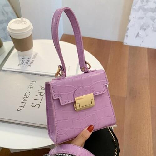 Crocodile pattern Small Tote bag 2020 New High-quality PU Leather Womens Designer Handbag Chain Shoulder Messenger Bag Purses